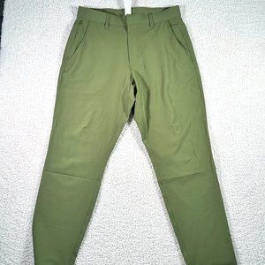 Fabletics Mens Slim Straight Performance Pant Green Size 30x30 Golf Preppy Fall